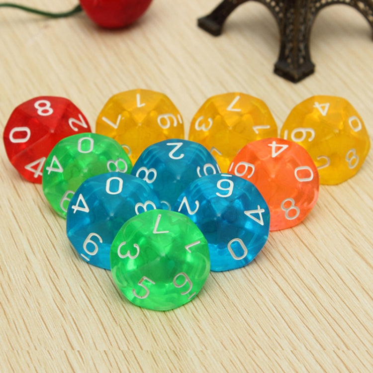 4 PCS Transparent Polyhedron Outdoor Bar Family Party Game Dice