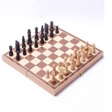 Load image into Gallery viewer, Wooden Folding Chess Board Game, Wooden Chess Board Game