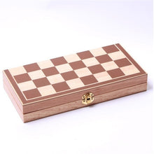 Load image into Gallery viewer, Wooden Folding Chess Board Game, Wooden Chess Board Game