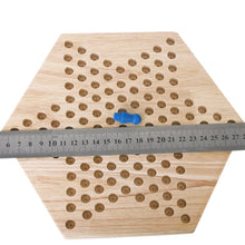 Load image into Gallery viewer, Traditional Hexagon Wooden Children Puzzle Checkers Family Game Set