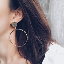 Load image into Gallery viewer, Geometric Big Round Earrings Big Hollow Drop Earrings