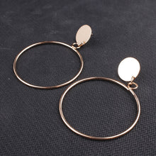 Load image into Gallery viewer, Geometric Big Round Earrings Big Hollow Drop Earrings