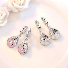 Load image into Gallery viewer, 925 Sterling Silver Moonlight Opal Tears Totem Drop Earrings, white, pink