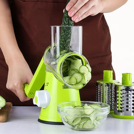 Multifunctional Electric Fruit Vegetable Slicer Cutter Carrot Potato Cutting Machine Stainless steel Blade Salad Chopper, Random Color Delivery