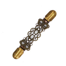 Load image into Gallery viewer, Cardigan Clip Sweater Shawl Clip Keeper Collar Duck-mouth Clip, Gold, Silver, Antique Bronze Plated