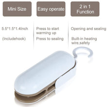 Load image into Gallery viewer, Household Mini Heat Sealing Machine Package Sealer Clamps, Brown, Gray