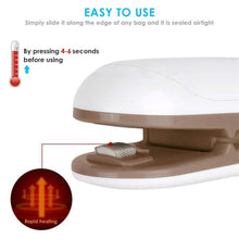 Load image into Gallery viewer, Household Mini Heat Sealing Machine Package Sealer Clamps, Brown, Gray