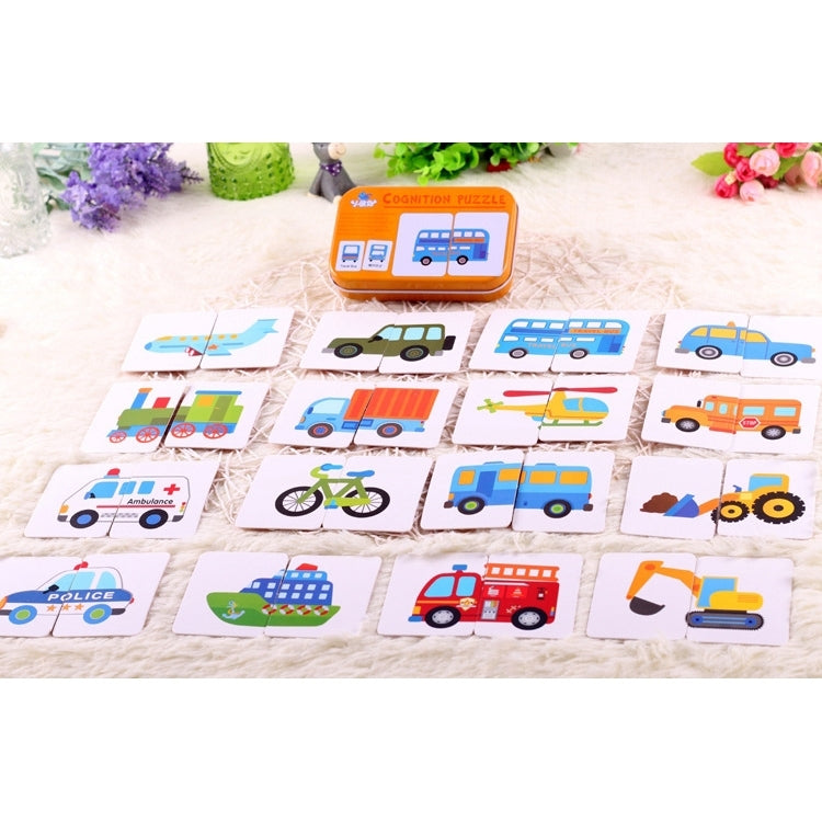 Graph Match Game Early Educational Montessori Toys Puzzle Card Cartoon Vehicle Animal Fruit Pair Matching Game