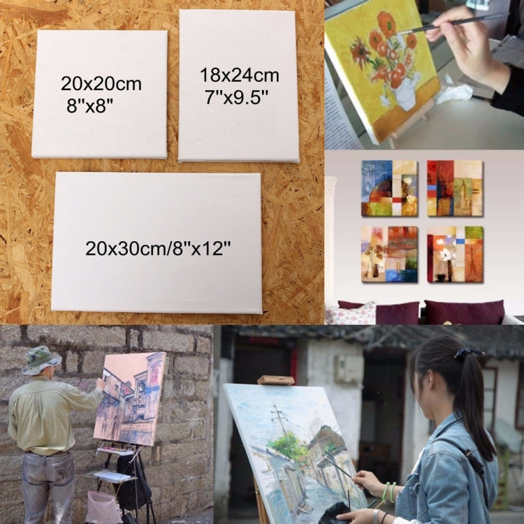 Cotton Wood Frame Canvas Oil Painting Frame, 20x30cm, 18x24cm, 20x20cm