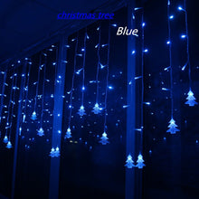 Load image into Gallery viewer, 3.5M 96 Leds Curtain Christmas Tree Icicle String Lights Fairy Lights Christmas New Year Lights Wedding Party Decoration, 110V US Plug