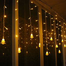 Load image into Gallery viewer, 3.5M 96 Leds Curtain Christmas Tree Icicle String Lights Fairy Lights Christmas New Year Lights Wedding Party Decoration, 110V US Plug