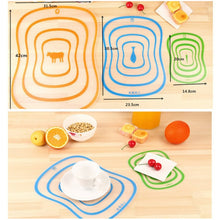 Load image into Gallery viewer, 6 PCS Kitchen Chopping Blocks Flexible Transparent PP Cutting Boards, S(20x14.8cm), M(30.5x23.5cm), L(42x31.5cm)