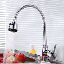 Load image into Gallery viewer, Kitchen Faucet Anti-splash Head Wash Basin Sink Universal Rotatable Faucet Full Copper Joint, Cold Water, Cold Water+50 cm Tube, Cold Water+60 cm Tube, Cold Water+80 cm Tube, Hot &amp; Cold Water, Hot &amp; Cold Water+60 cm Tube, 304 Cold Water                ...