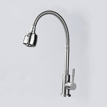 Load image into Gallery viewer, Kitchen Faucet Anti-splash Head Wash Basin Sink Universal Rotatable Faucet Full Copper Joint, Cold Water, Cold Water+50 cm Tube, Cold Water+60 cm Tube, Cold Water+80 cm Tube, Hot &amp; Cold Water, Hot &amp; Cold Water+60 cm Tube, 304 Cold Water                ...