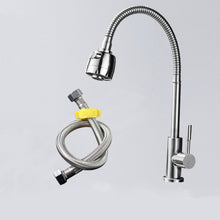 Load image into Gallery viewer, Kitchen Faucet Anti-splash Head Wash Basin Sink Universal Rotatable Faucet Full Copper Joint, Cold Water, Cold Water+50 cm Tube, Cold Water+60 cm Tube, Cold Water+80 cm Tube, Hot &amp; Cold Water, Hot &amp; Cold Water+60 cm Tube, 304 Cold Water                ...