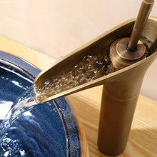 Load image into Gallery viewer, Bathroom Faucet Washbasin Waterfall Hot &amp; Cold Faucet, 84535-1, 84535 High Type, 99529 Black