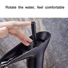 Load image into Gallery viewer, Bathroom Faucet Washbasin Waterfall Hot &amp; Cold Faucet, 84535-1, 84535 High Type, 99529 Black