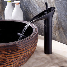 Load image into Gallery viewer, Bathroom Faucet Washbasin Waterfall Hot &amp; Cold Faucet, 84535-1, 84535 High Type, 99529 Black