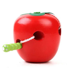 Load image into Gallery viewer, Wooden Learning and Education Children Colorful Worm Eat Fruit Apple Educational Toys