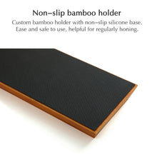 Load image into Gallery viewer, 1000/6000 Red White Whetstone Double-sided Bamboo Base Set, Blue White Whetstone