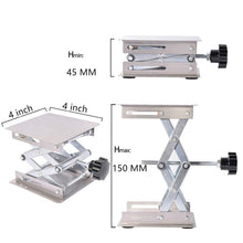 Load image into Gallery viewer, 100x100mm Laboratory Manual Stainless Steel Lifting Platform Small Lifting Platform, Laboratory Lifting Platform