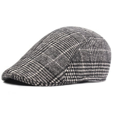 Load image into Gallery viewer, Thick Warm British Style Lattice Woolen Cap