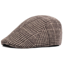 Load image into Gallery viewer, Thick Warm British Style Lattice Woolen Cap