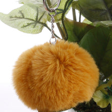 Load image into Gallery viewer, Simple Key Chain Fur Ball Pompon Keychain Pompom Artificial Rabbit Fur Animal Keychains for Woman Car Bag Key Rings