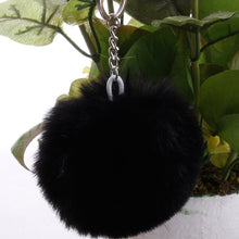 Load image into Gallery viewer, Simple Key Chain Fur Ball Pompon Keychain Pompom Artificial Rabbit Fur Animal Keychains for Woman Car Bag Key Rings
