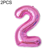 Load image into Gallery viewer, 2 PCS 40 Inch Aluminium Foil Number Balloons Birthday Wedding Engagement Party Decor Kids Ball Supplies