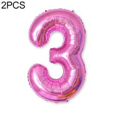 Load image into Gallery viewer, 2 PCS 40 Inch Aluminium Foil Number Balloons Birthday Wedding Engagement Party Decor Kids Ball Supplies