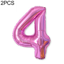 Load image into Gallery viewer, 2 PCS 40 Inch Aluminium Foil Number Balloons Birthday Wedding Engagement Party Decor Kids Ball Supplies