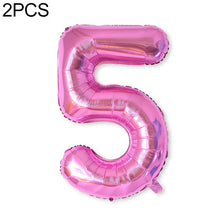 Load image into Gallery viewer, 2 PCS 40 Inch Aluminium Foil Number Balloons Birthday Wedding Engagement Party Decor Kids Ball Supplies