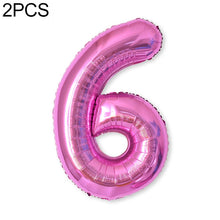 Load image into Gallery viewer, 2 PCS 40 Inch Aluminium Foil Number Balloons Birthday Wedding Engagement Party Decor Kids Ball Supplies