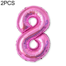Load image into Gallery viewer, 2 PCS 40 Inch Aluminium Foil Number Balloons Birthday Wedding Engagement Party Decor Kids Ball Supplies