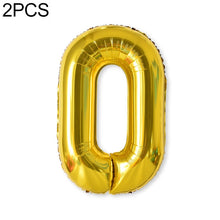 Load image into Gallery viewer, 2 PCS 40 Inch Aluminium Foil Number Balloons Birthday Wedding Engagement Party Decor Kids Ball Supplies