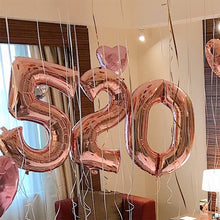 Load image into Gallery viewer, 2 PCS 40 Inch Aluminium Foil Number Balloons Birthday Wedding Engagement Party Decor Kids Ball Supplies