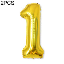 Load image into Gallery viewer, 2 PCS 40 Inch Aluminium Foil Number Balloons Birthday Wedding Engagement Party Decor Kids Ball Supplies