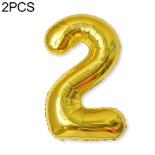 Load image into Gallery viewer, 2 PCS 40 Inch Aluminium Foil Number Balloons Birthday Wedding Engagement Party Decor Kids Ball Supplies