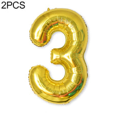Load image into Gallery viewer, 2 PCS 40 Inch Aluminium Foil Number Balloons Birthday Wedding Engagement Party Decor Kids Ball Supplies