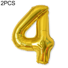 Load image into Gallery viewer, 2 PCS 40 Inch Aluminium Foil Number Balloons Birthday Wedding Engagement Party Decor Kids Ball Supplies