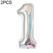 Load image into Gallery viewer, 2 PCS 40 Inch Aluminium Foil Number Balloons Birthday Wedding Engagement Party Decor Kids Ball Supplies