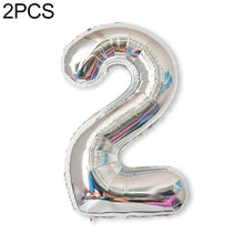 Load image into Gallery viewer, 2 PCS 40 Inch Aluminium Foil Number Balloons Birthday Wedding Engagement Party Decor Kids Ball Supplies