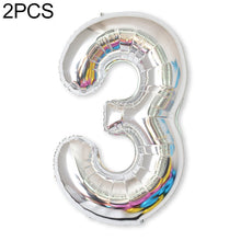 Load image into Gallery viewer, 2 PCS 40 Inch Aluminium Foil Number Balloons Birthday Wedding Engagement Party Decor Kids Ball Supplies