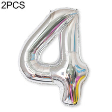 Load image into Gallery viewer, 2 PCS 40 Inch Aluminium Foil Number Balloons Birthday Wedding Engagement Party Decor Kids Ball Supplies