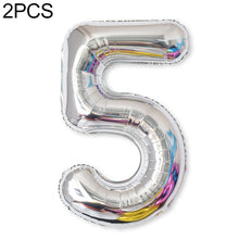 Load image into Gallery viewer, 2 PCS 40 Inch Aluminium Foil Number Balloons Birthday Wedding Engagement Party Decor Kids Ball Supplies