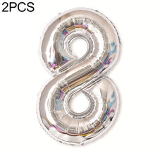 Load image into Gallery viewer, 2 PCS 40 Inch Aluminium Foil Number Balloons Birthday Wedding Engagement Party Decor Kids Ball Supplies