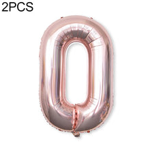 Load image into Gallery viewer, 2 PCS 40 Inch Aluminium Foil Number Balloons Birthday Wedding Engagement Party Decor Kids Ball Supplies