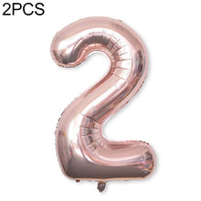 Load image into Gallery viewer, 2 PCS 40 Inch Aluminium Foil Number Balloons Birthday Wedding Engagement Party Decor Kids Ball Supplies