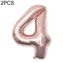 Load image into Gallery viewer, 2 PCS 40 Inch Aluminium Foil Number Balloons Birthday Wedding Engagement Party Decor Kids Ball Supplies